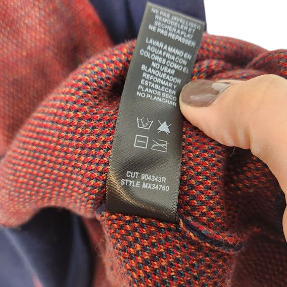 MAXSPORT‎ Sweater Womens Medium Blue Floral Open Long Cardigan Pockets Boho - Picture 8 of 8